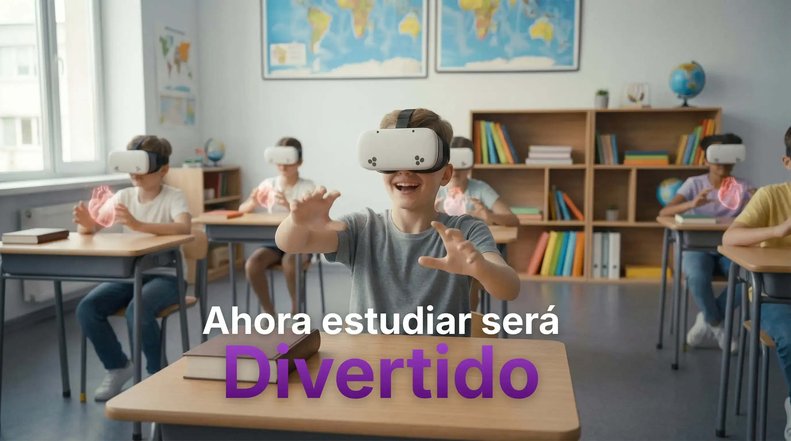 Estudiante experimentando aprendizaje inmersivo